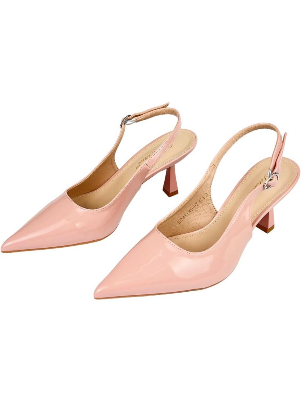 Women's Pink Leather Comfortable Classic Daily Wear High Heels